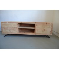 A Metal leg - Wooden TV stand